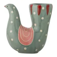 Vază verde din gresie pictată manual (înălțime 19 cm) Trudy – Bloomingville