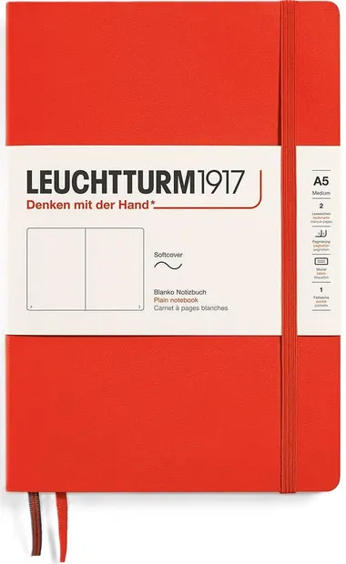Caiet Leuchtturm1917 New Colours - A5, pagini albe, Lobster, coperte moi