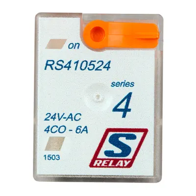 Releu miniatura RS, 4CC, 6A, Ub=24VAC, 14 pini