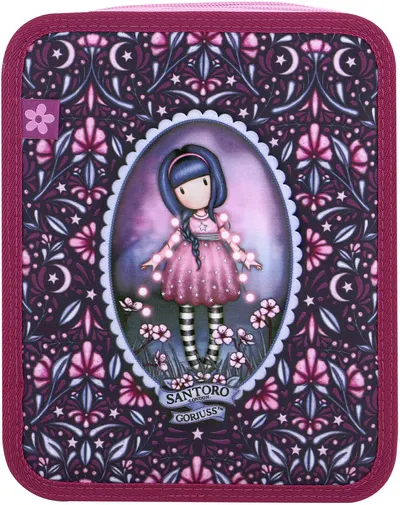 Penar cu rechizite Santoro Gorjuss In The Forest - Fairy Dusk, 2 fermoare
