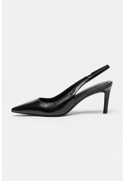Pantofi din piele cu varf ascutit Gracey - Negru