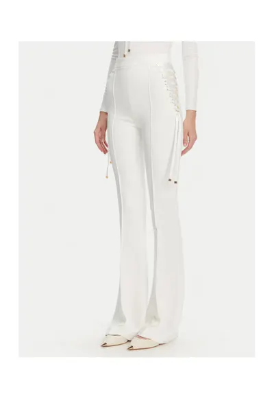 Pantaloni eleganti pentru dama alb