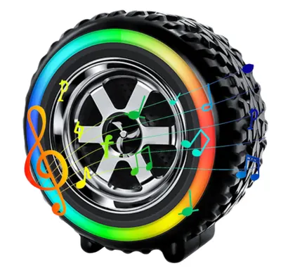 Boxa portabila G2389 cu led RGB model roata 10W