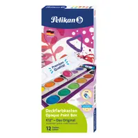 Acuarele K12, Pelikan, 12 culori si tub alb de zinc