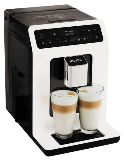 Automat de cafea Krups - Evidence EA890110, 1450W, 15 bar, 2,3 l, alb/negru