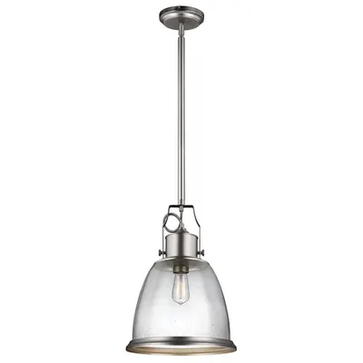 Lampa suspendata Hobson 1 Light Large Pendant Satin Nickel