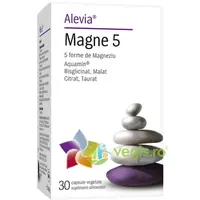 Magne 5 (Magneziu Aquamin, Bisglicinat, Malat, Citrat, Taurat) 30cps vegetale