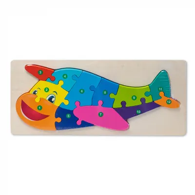 Puzzle 3D din lemn - avion