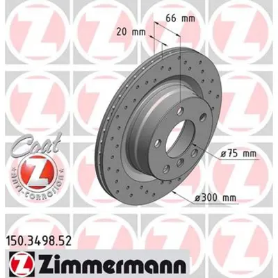 Disc frana ZIMMERMANN 150.3498.52