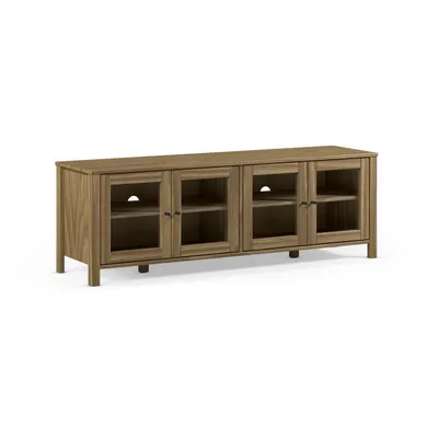 Comodă TV în culoare naturală din lemn de pin 150x50x40 cm Alessandra – Marckeric