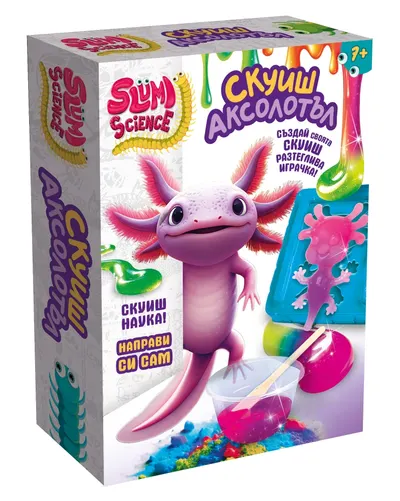 Set creativ Lisciani Slumi Science - Creează-ți singur un squishy Axolotl
