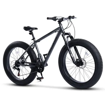 Bicicletă MTB semi-rigidă Hercules Fat Bike 21v Gri/Negru