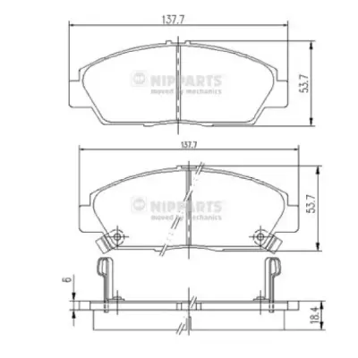 Set placute frana, frana disc NIPPARTS J3604037