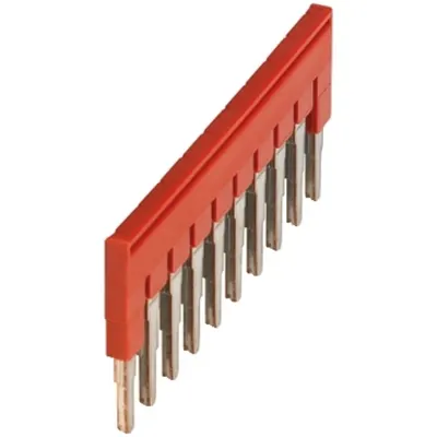 Punte de legatura 10 cai pentru terminale 4mm², rosie