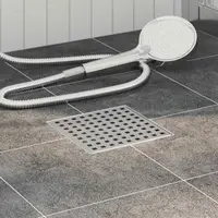 vidaXL Dren de duș cu puncte Argintiu 15 x 15 cm Oțel inoxidabil 304