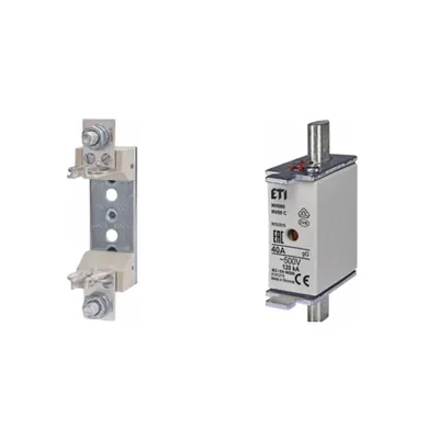 Pachet Protectie Circuit Electric: Soclu Siguranta Fuzibila NH00/NH000 1P (M8), Siguranta Fuzibila NH000 gG 40A 500V