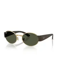 Ochelari de soare ovali unisex - Auriu/Negru stins