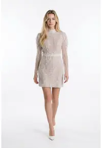 Rochie scurta cu broderie Chantilly Cheryl