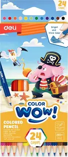 Creioane colorate Deli Color Wow - EC143-24, 24 coli