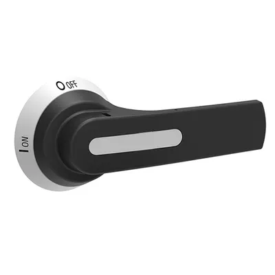 Door Coupling Handle For Glc0160...glc0315. Screw Fixing. 125mm Lever Length Pistol Handle - Defeatable (req. Ul508a). Black. □10mm