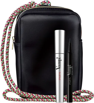 Pupa Set- Rimel Vamp! și Eyeliner, 9 + 1.1 ml + geantă