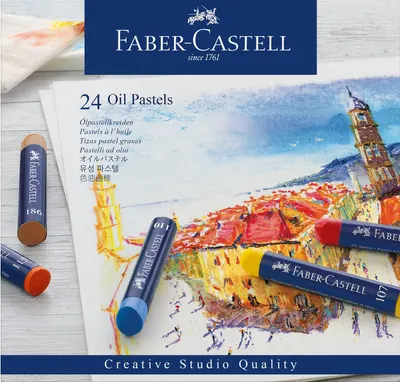 Pasteluri uleioase Faber-Castell - Creative Studio, 24 de bucati