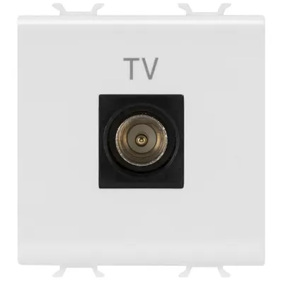 Priza tv capat 2 module tata Gewiss Chorus GW10367, alb