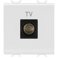 Priza tv capat 2 module tata Gewiss Chorus GW10367, alb