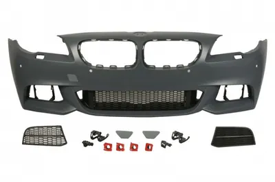 Bara (fata, M-PACHET, cu grilaje, cu orificii spalator far, cu orificii senzor parcare, grunduit) potrivit BMW 5 (F10), 5 (F11) 06.13-02.17