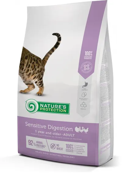 Nature's Protection Cat Sensitive Digestion, pui, hrana uscata pentru pisici adulte cu digestie sensibila, 2 kg