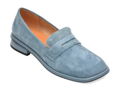 Mocasini GRYXX albastri, A599, din piele intoarsa