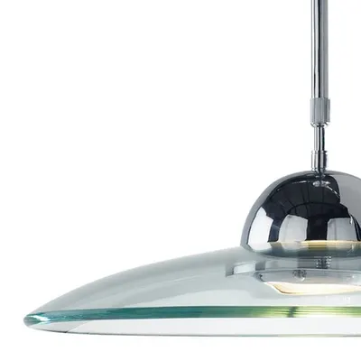 Lampa suspendata Hemisphere Pendant Polished Chrome and Clear Glass