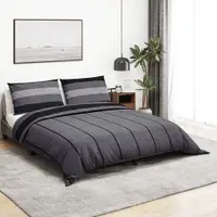 Gossi set cu husa de pilota, gri inchis, 220x240 cm, bumbac