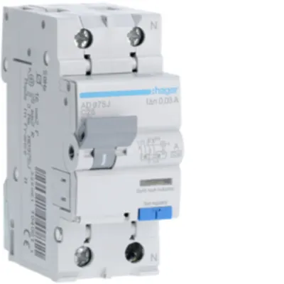 Disjunctor diferențial P+N 25A/30mA, C, 6kA, tip A