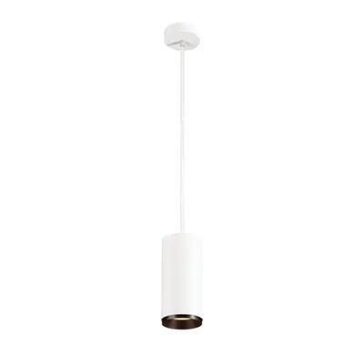 Lampa suspendata, lustra NUMINOS L Pendant, white Indoor LED pendant light white/black 3000K 36°
