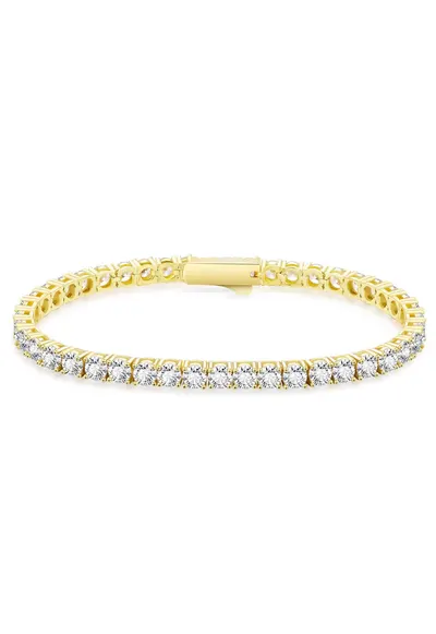Bratara Tennis Elements 3 mm Gold - 18 cm