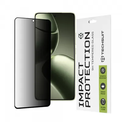 Folie de protectie Ecran Privacy Techsuit pentru Xiaomi 14T Pro / 14T, Sticla Securizata, Full Glue, 111D