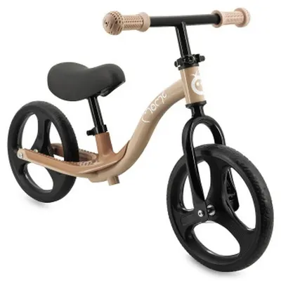 Bicicletă de echilibru MoMi - Isoka, cu lumini LED, bej