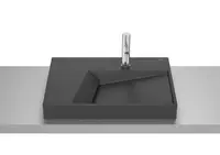 Lavoar Roca Horizon A32727608B, montare pe blat, 60 x 42 cm, mat, Negru