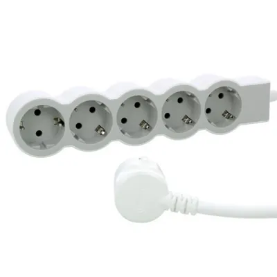 Prelungitor Sch 5x2p+t Standard 3m 1,5mm2 Alb/gri