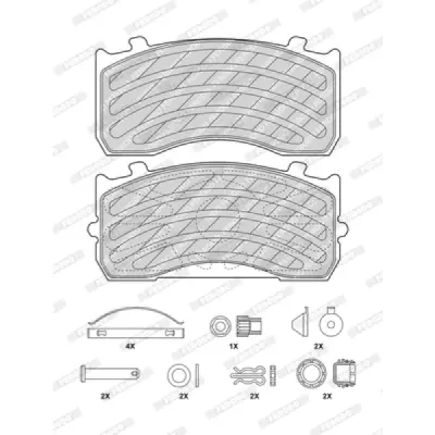 Set placute frana, frana disc FERODO FCV1277BFE