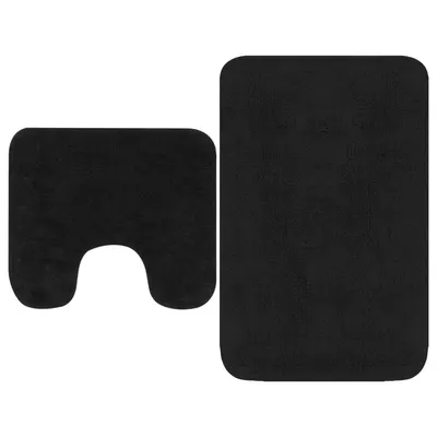 vidaXL Set covorașe baie, 2 buc., textil, antracit