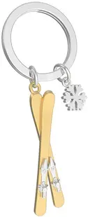 Breloc Metalmorphose - Ski with snowflake charm