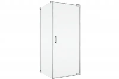 Cabina de dus 90x100 cm cu usa batanta si profil compensator, crom, instalare usa dreapta Ronal Cadura