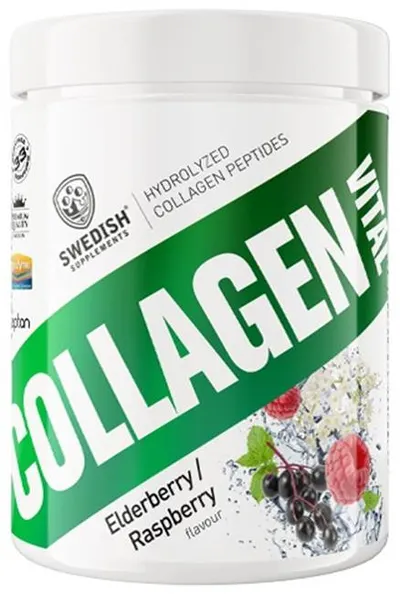 Collagen Vital, soc și zmeură, 400 g, Swedish Supplements