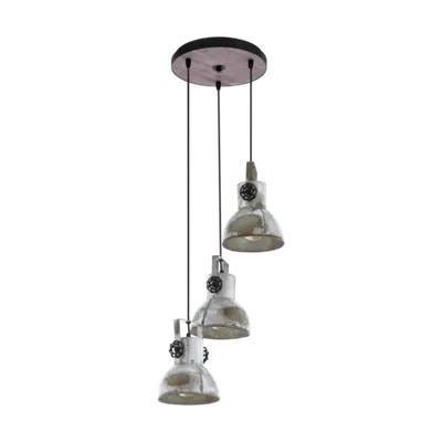 Lampa suspendata BARNSTAPLE brown-patina, negru 220-240V,50/60Hz