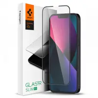 Folie de protectie Ecran Spigen GlastR Slim pentru Apple iPhone 17e / 16e / 14 / 13 Pro, Sticla Securizata, Full Glue, Neagra AGL03392
