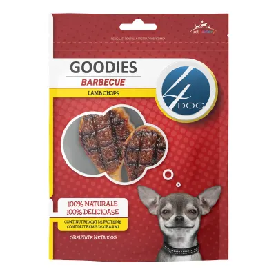 Recompense Caini 4DOG GOODIES Barbecue Lamb Chops 100g 100g