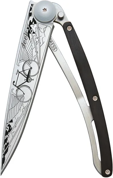 Cuțit de buzunar Deejo - Ebony -Bicycle, 37 g