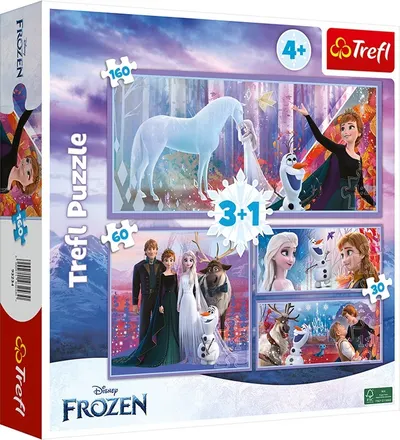 Puzzle Trefl 4 în 1 - Regatul de Gheață 2
